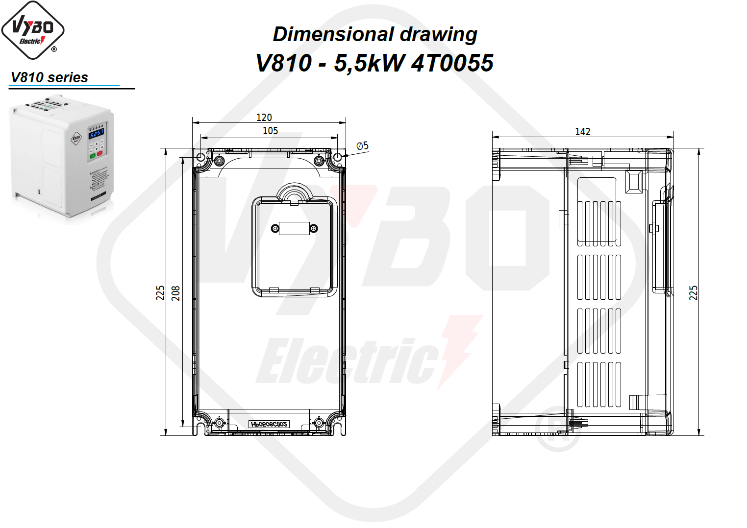 Måttritning V810 4T0055